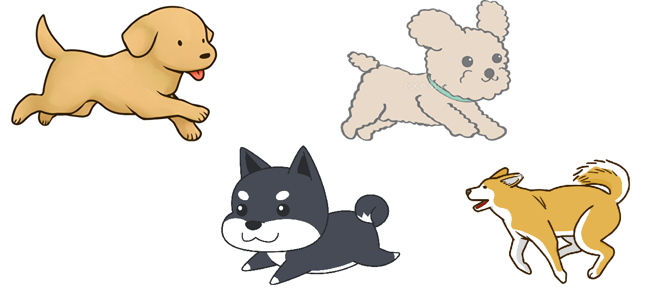 走るわんちゃん達